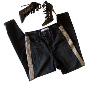 ATHLETA Sculptek Ultra Skinny Metallic Jeans